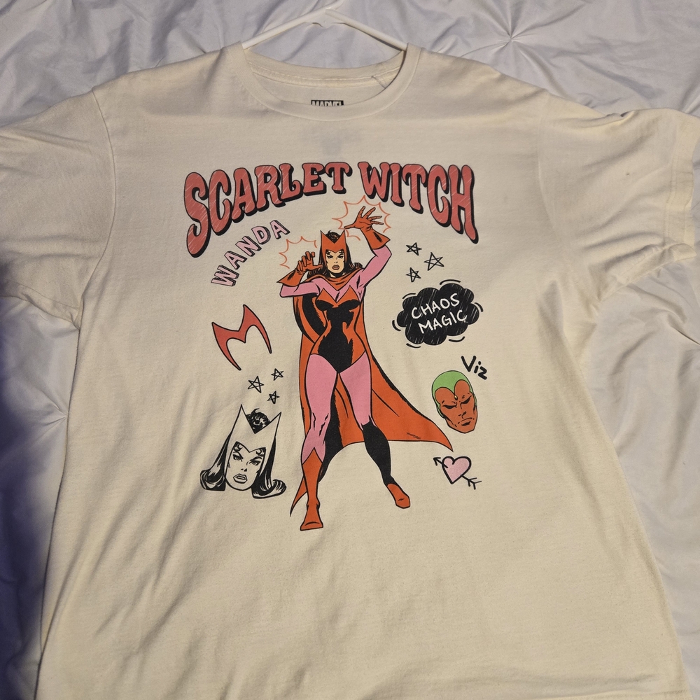 Marvel Scarlet Witch Tee - Cream and Red